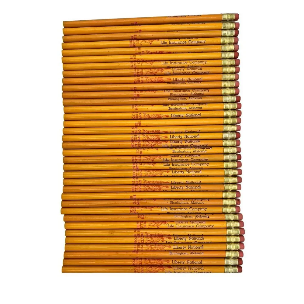 Vintage Liberty National Life Bham PENCIL SET 35PC Insurance Memorabilia No. 2